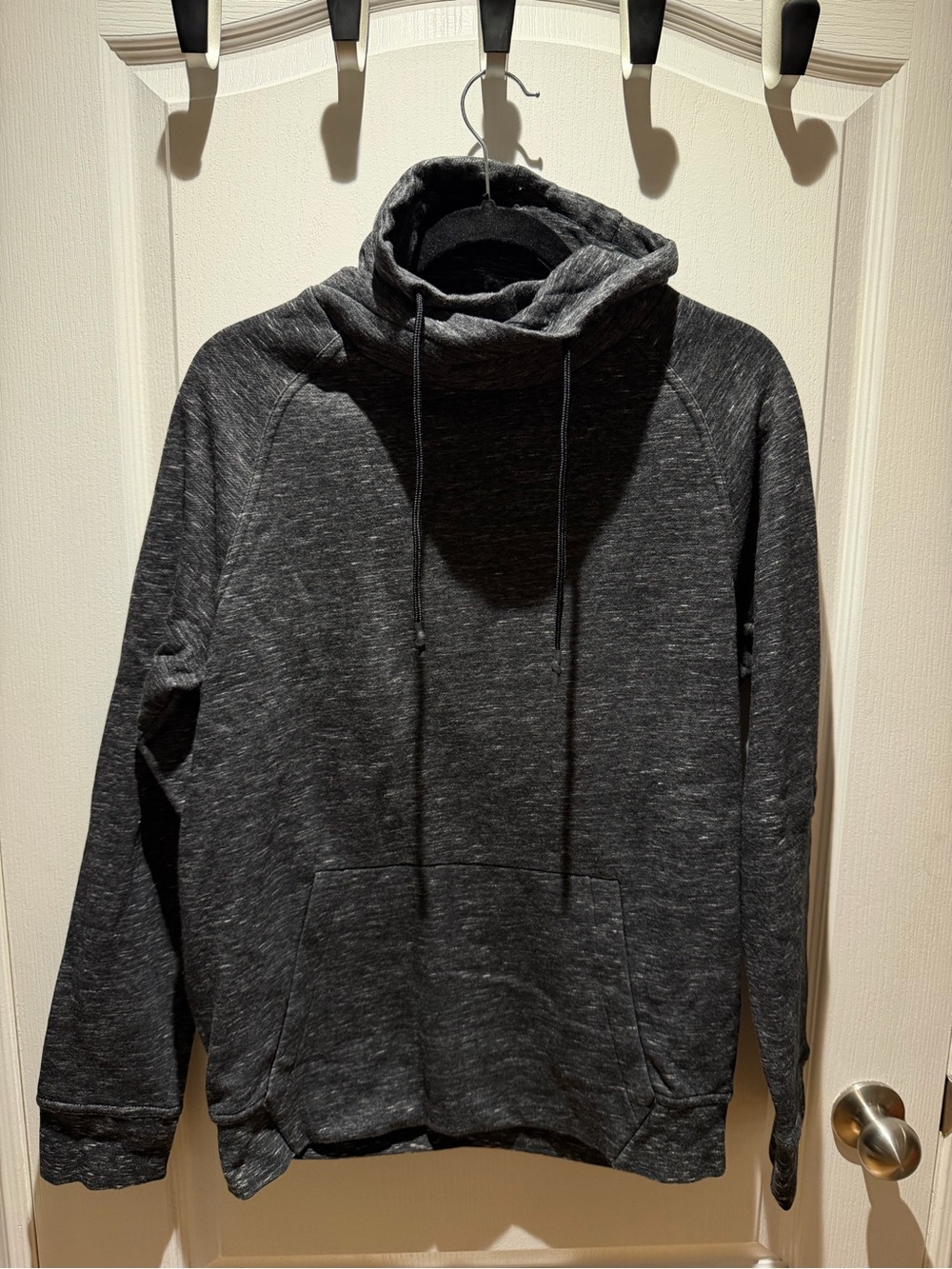 Charcoal Dark Heather Funnel Neck Hoodie Swearshirt